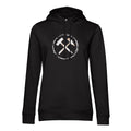 POTTPLÖRREN Ruhrpott Mädels Hoodie mit markanten Eisen & Schlägel Print in weiß auf der Brust