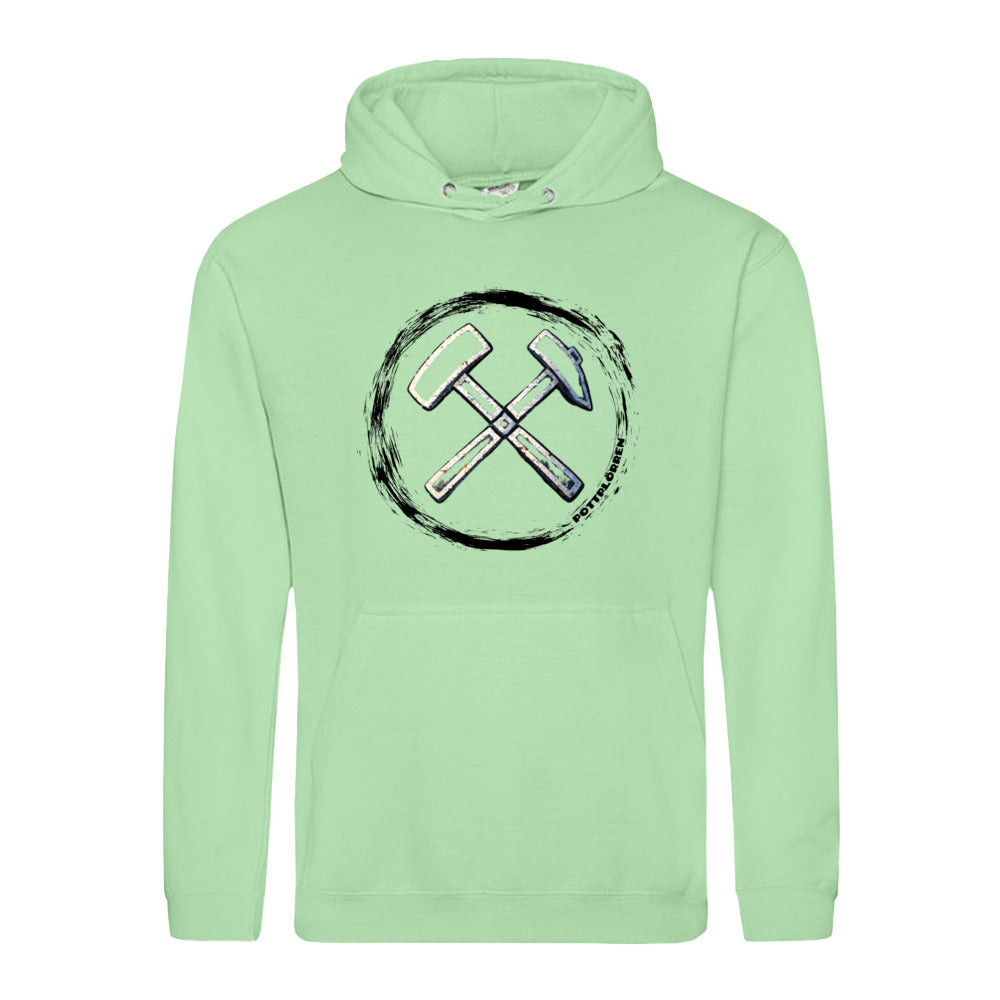 POTTPLÖRREN Kumpel Hoodie mit Eisen & Schlägel Print auffe Brust