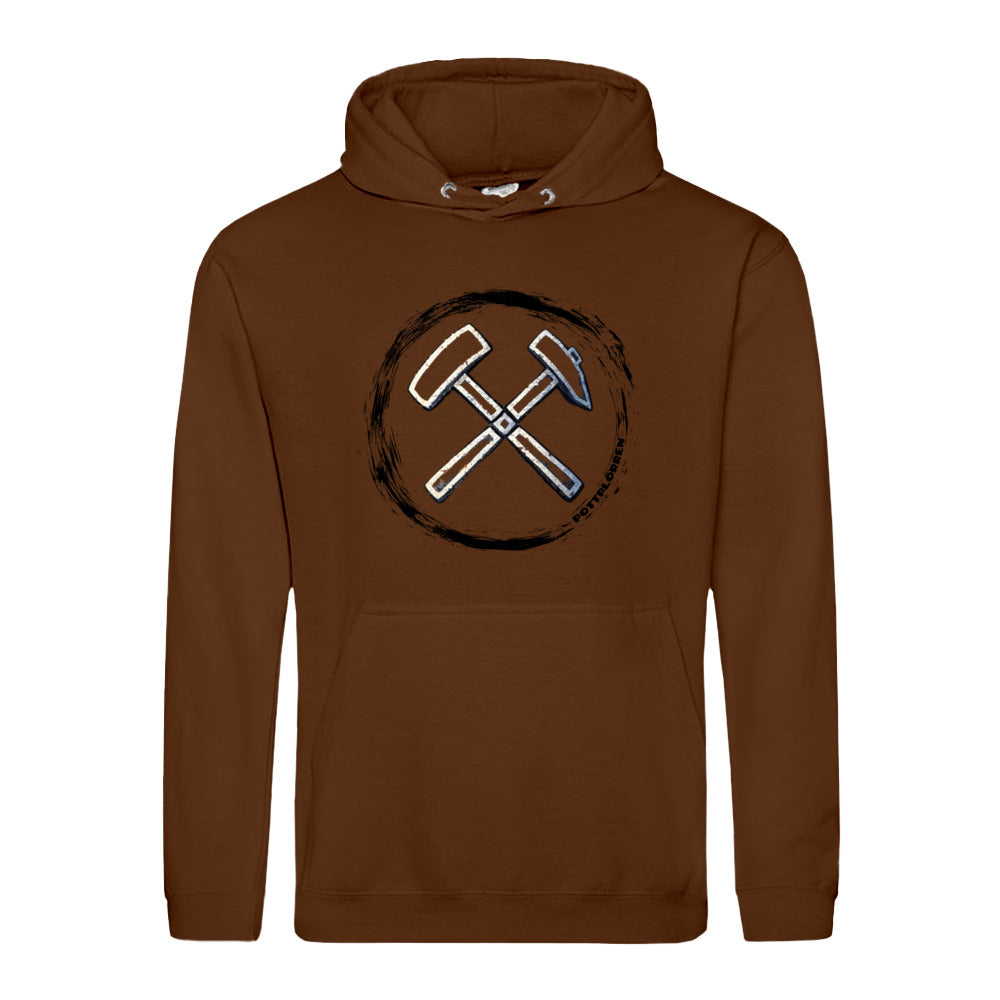 POTTPLÖRREN Kumpel Hoodie mit Eisen & Schlägel Print auffe Brust