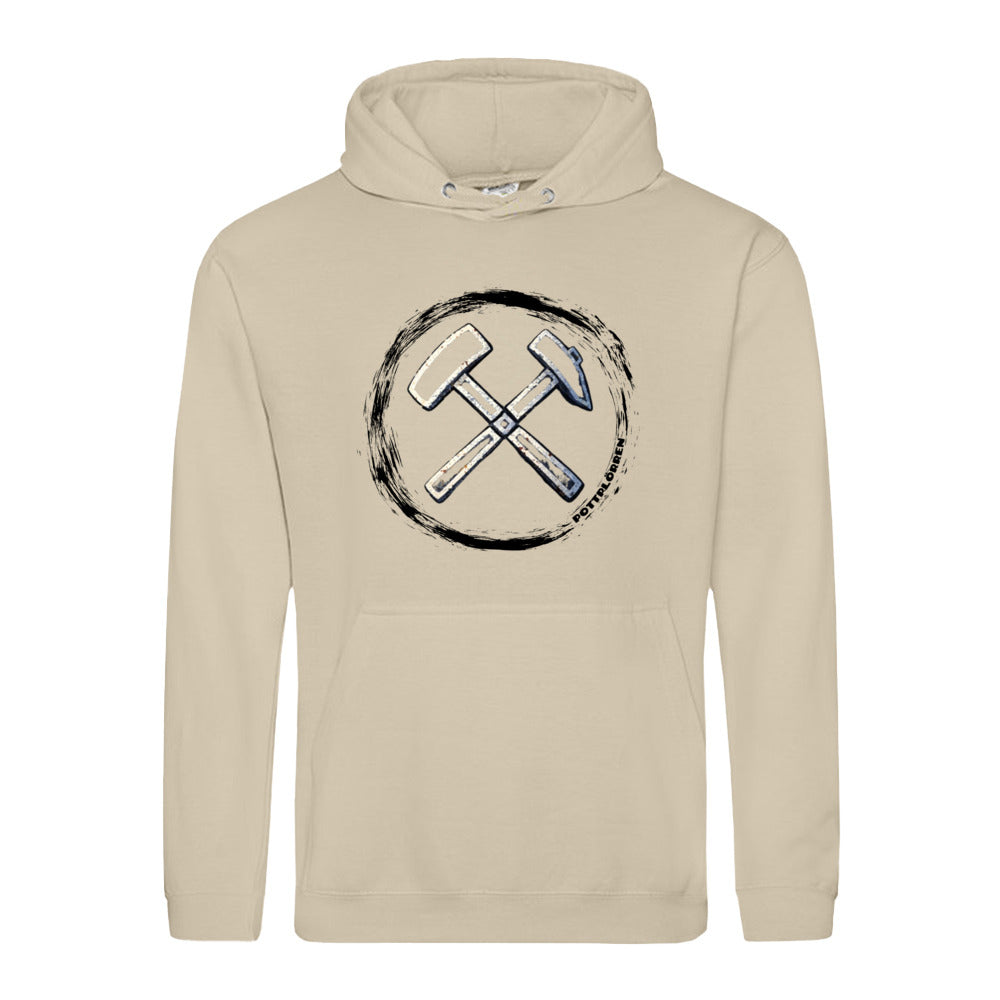 POTTPLÖRREN Kumpel Hoodie mit Eisen & Schlägel Print auffe Brust
