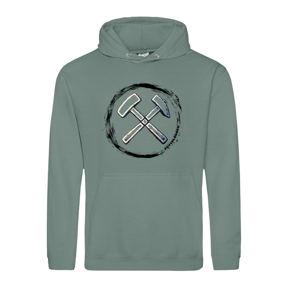 POTTPLÖRREN Kumpel Hoodie mit Eisen & Schlägel Print auffe Brust