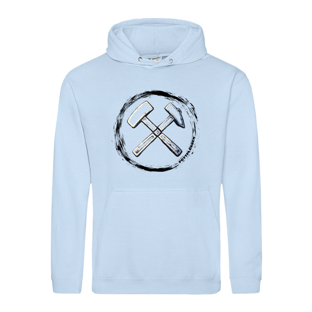 POTTPLÖRREN Kumpel Hoodie mit Eisen & Schlägel Print auffe Brust