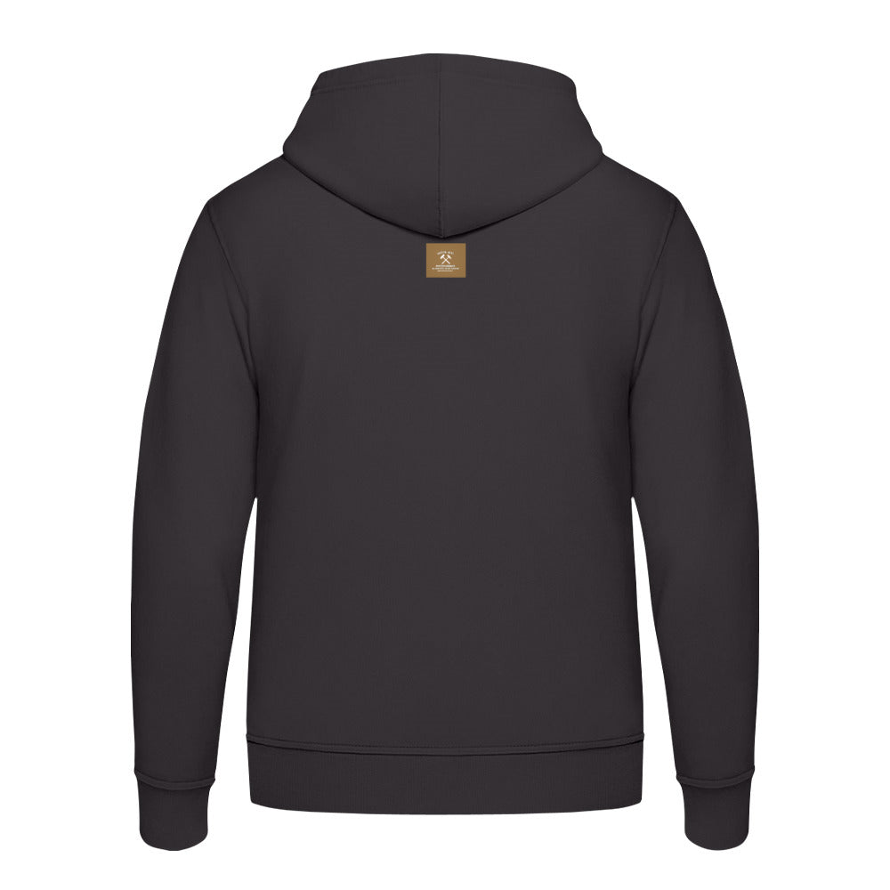 POTTPLÖRREN Zipper Jacke/Hoodie mit Eisen & Schlägel Print unisex