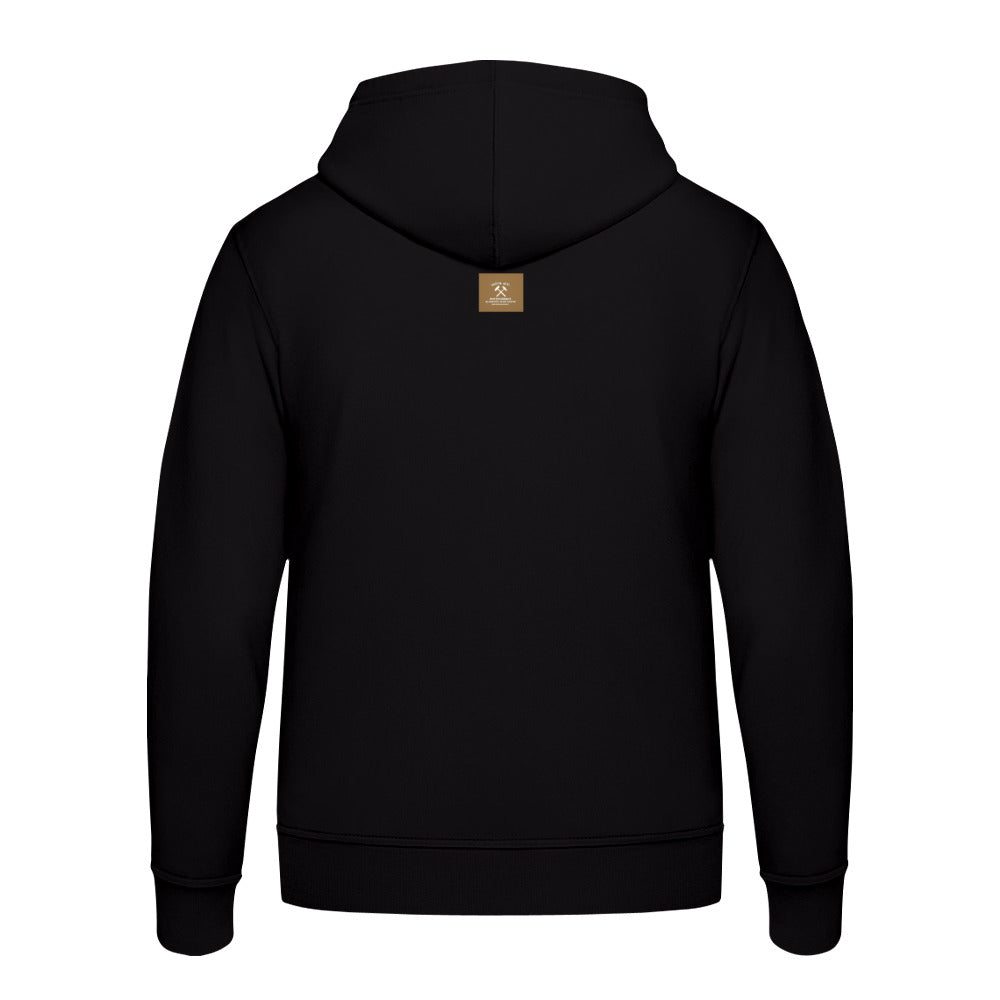 POTTPLÖRREN Zipper Jacke/Hoodie mit Eisen & Schlägel Print unisex