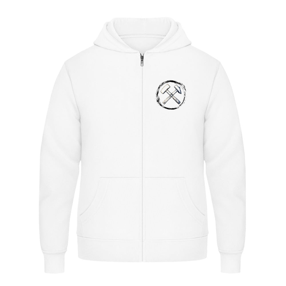 POTTPLÖRREN Zipper Jacke/Hoodie mit Eisen & Schlägel Print unisex