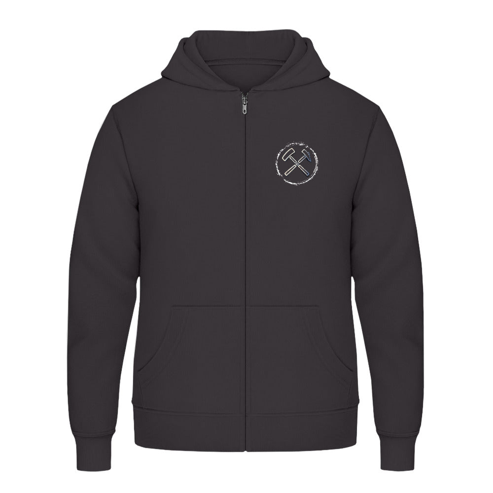 POTTPLÖRREN Zipper Jacke/Hoodie mit Eisen & Schlägel Print unisex