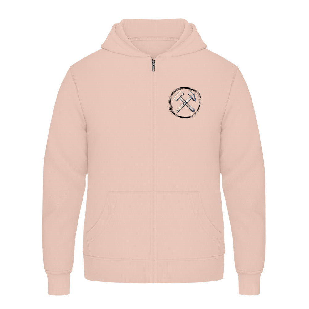 POTTPLÖRREN Zipper Jacke/Hoodie mit Eisen & Schlägel Print unisex
