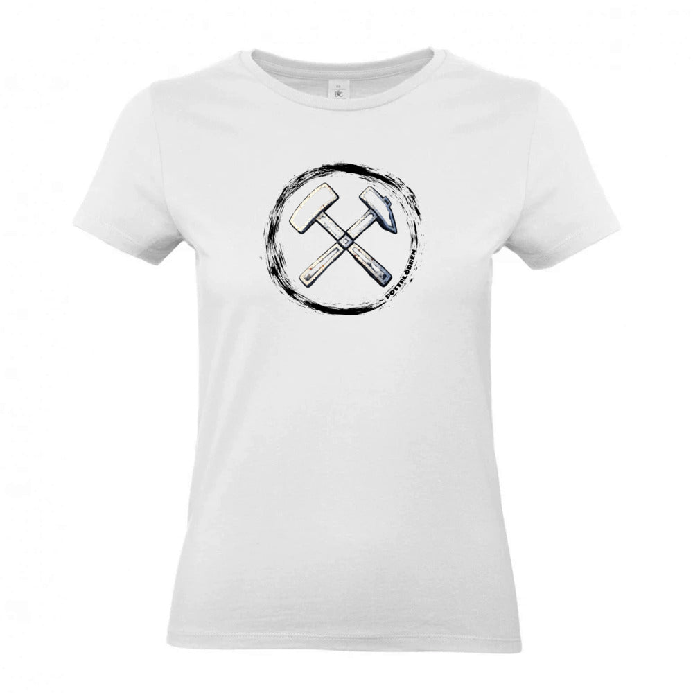 POTTPLÖRREN Mädels Shirt femininer Schnitt mit Eisen & Schlägel Print in vielen Farben