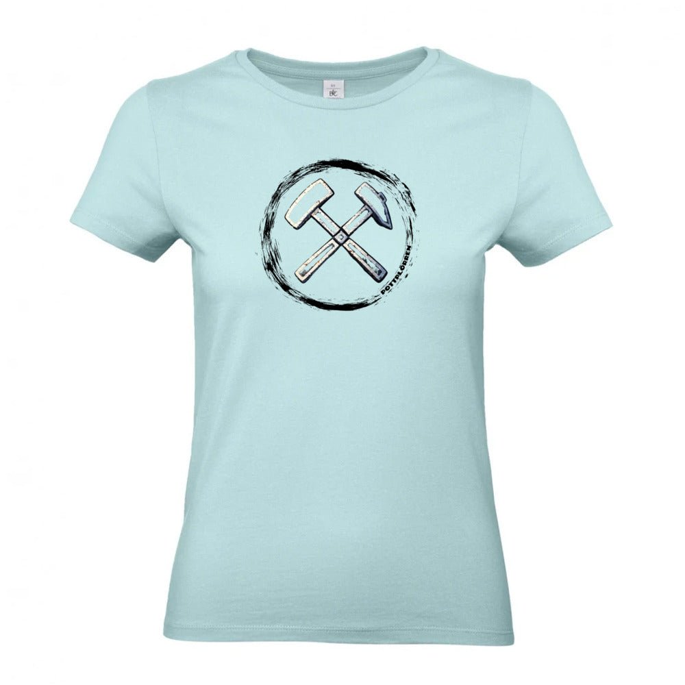 POTTPLÖRREN Mädels Shirt femininer Schnitt mit Eisen & Schlägel Print in vielen Farben