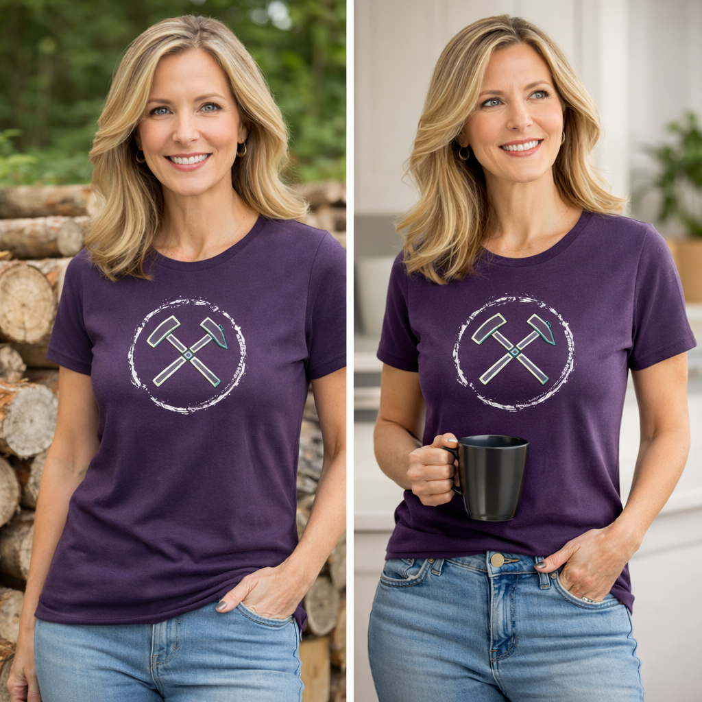 POTTPLÖRREN Mädels Shirt mit Eisen &Schlägel Print auf der Vorderseite in verschiedenen Farben