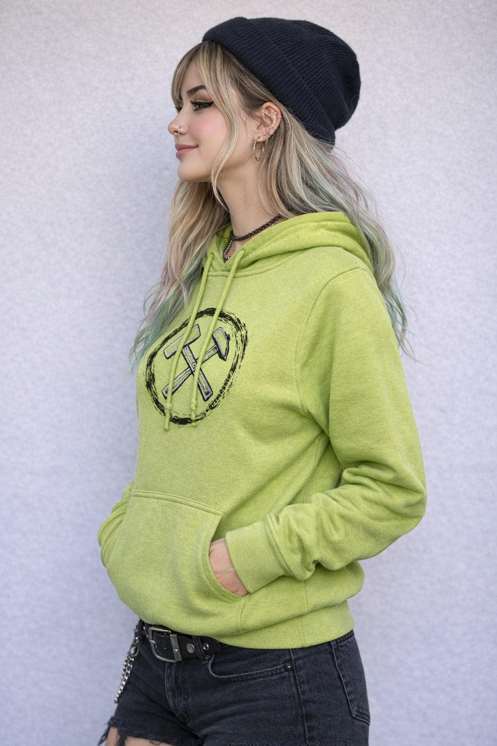 POTTPLÖRREN Mädels Hoodie Eisen & Schlägel Print auf der Brust