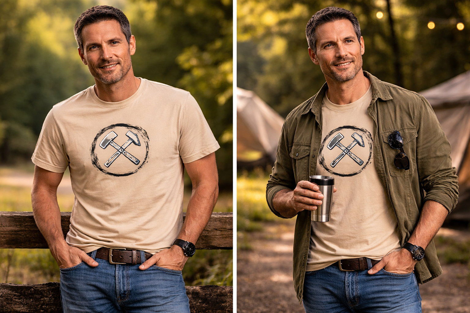 Pottplörren Kumpel Shirt mit Eisen & Schlägel Print