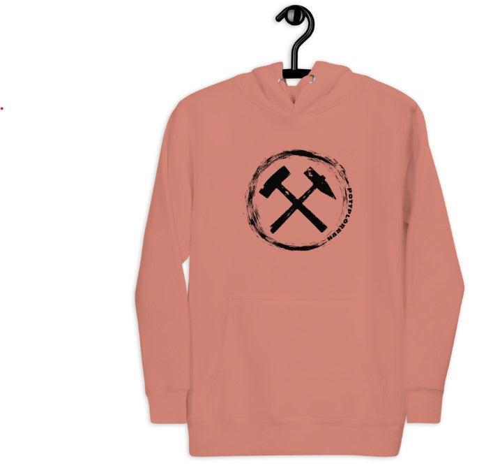 POTTPLÖRREN Mädels Hoodie mit Schlägel & Eisen Frontprint